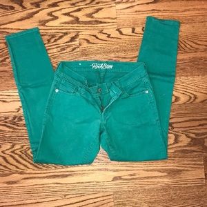 Old Navy Rockstar Green Skinny Jeans.